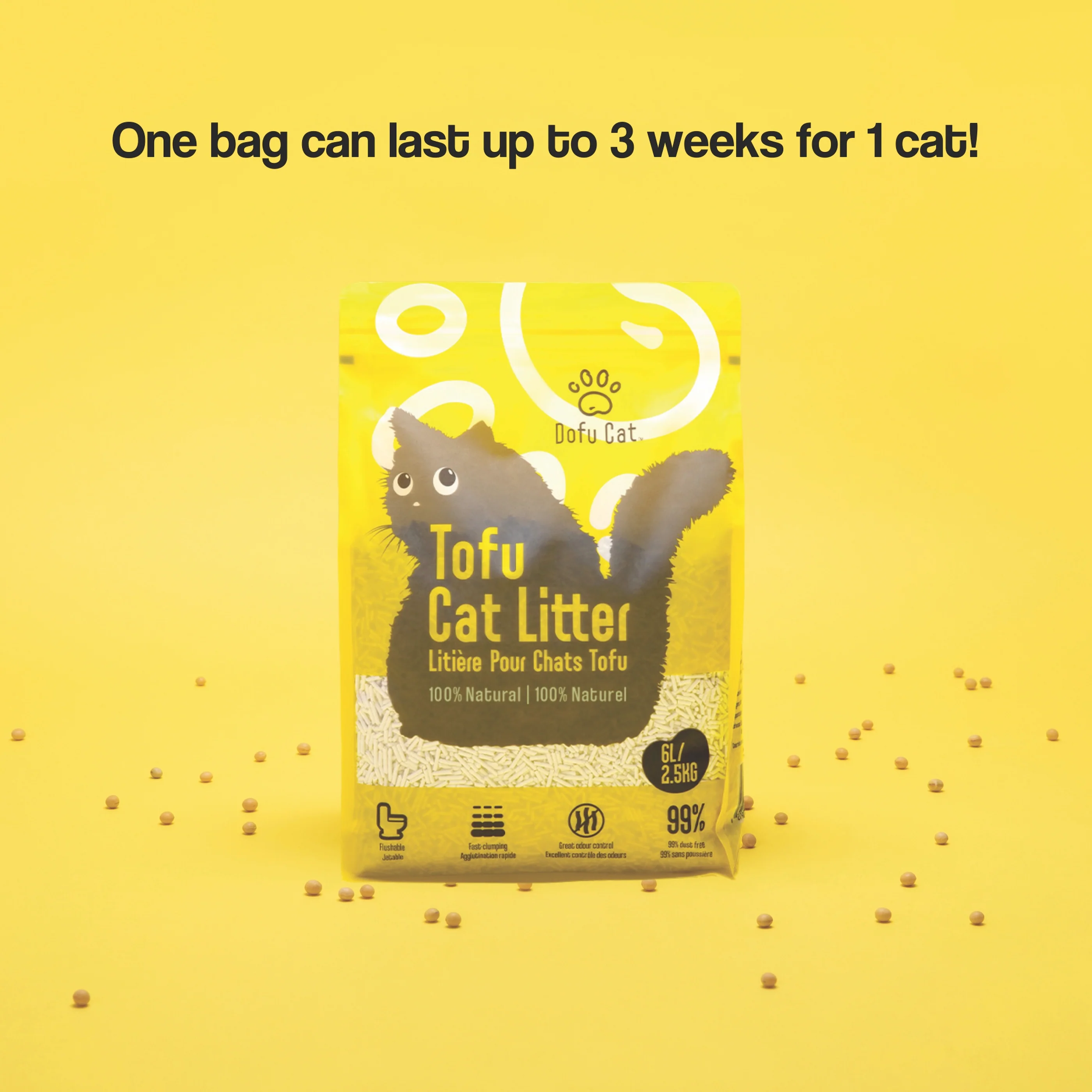 Upcycled Tofu Cat Litter - Image 5