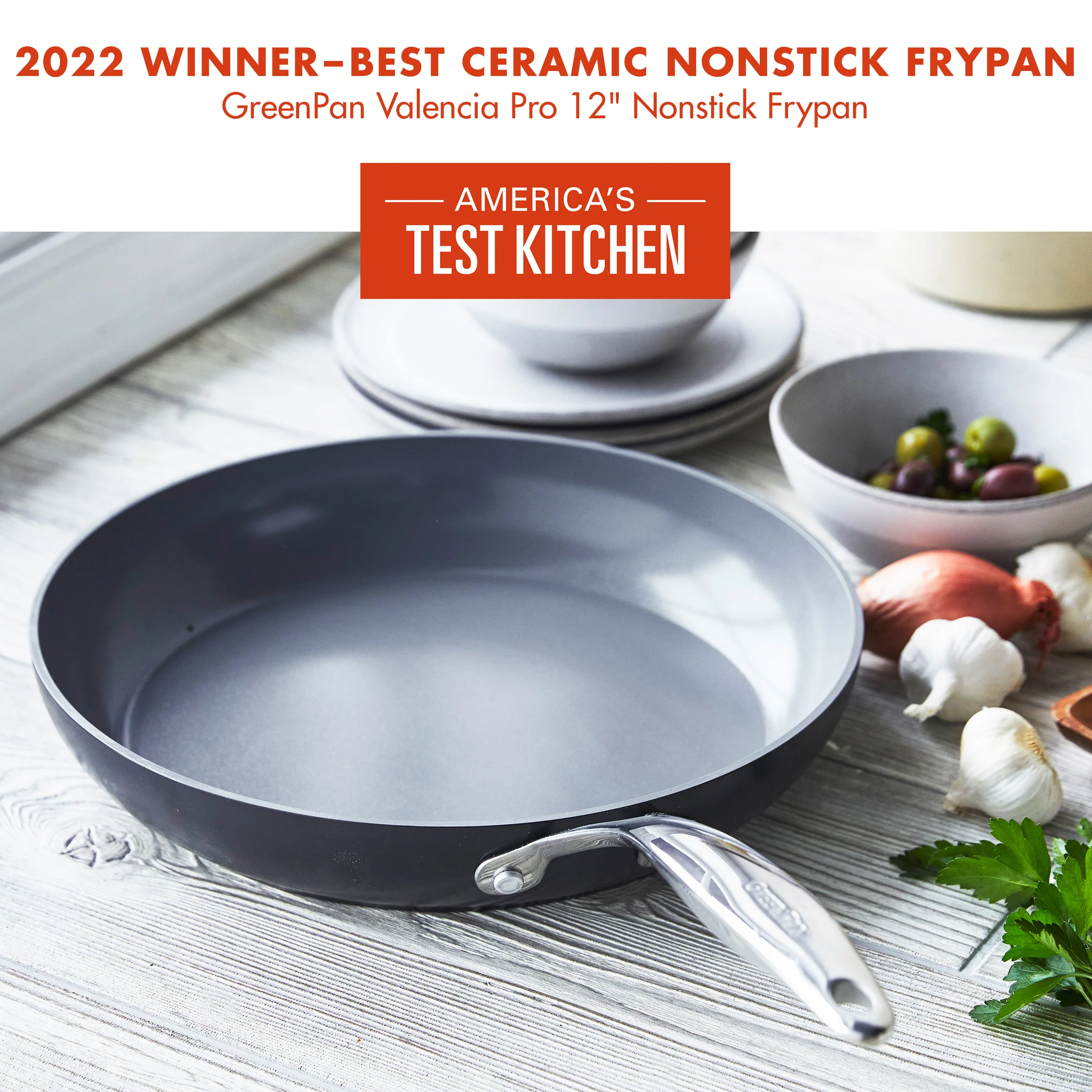 Valencia Pro Ceramic, Nonstick, Hard Anodized Fry Pan, 12" - Image 2