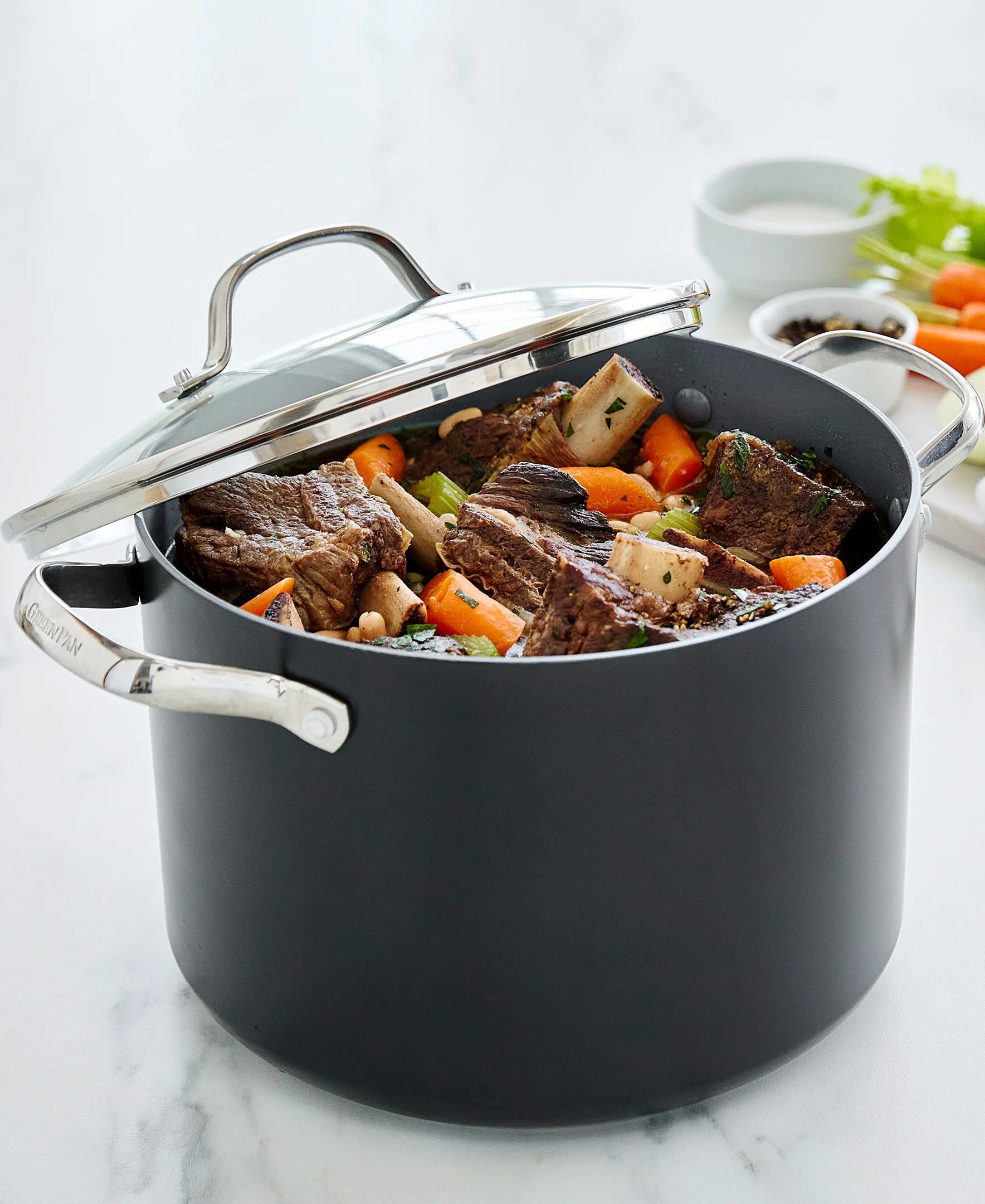 Valencia Pro Nonstick, Ceramic Stockpot with Lid, 8qt - Image 5