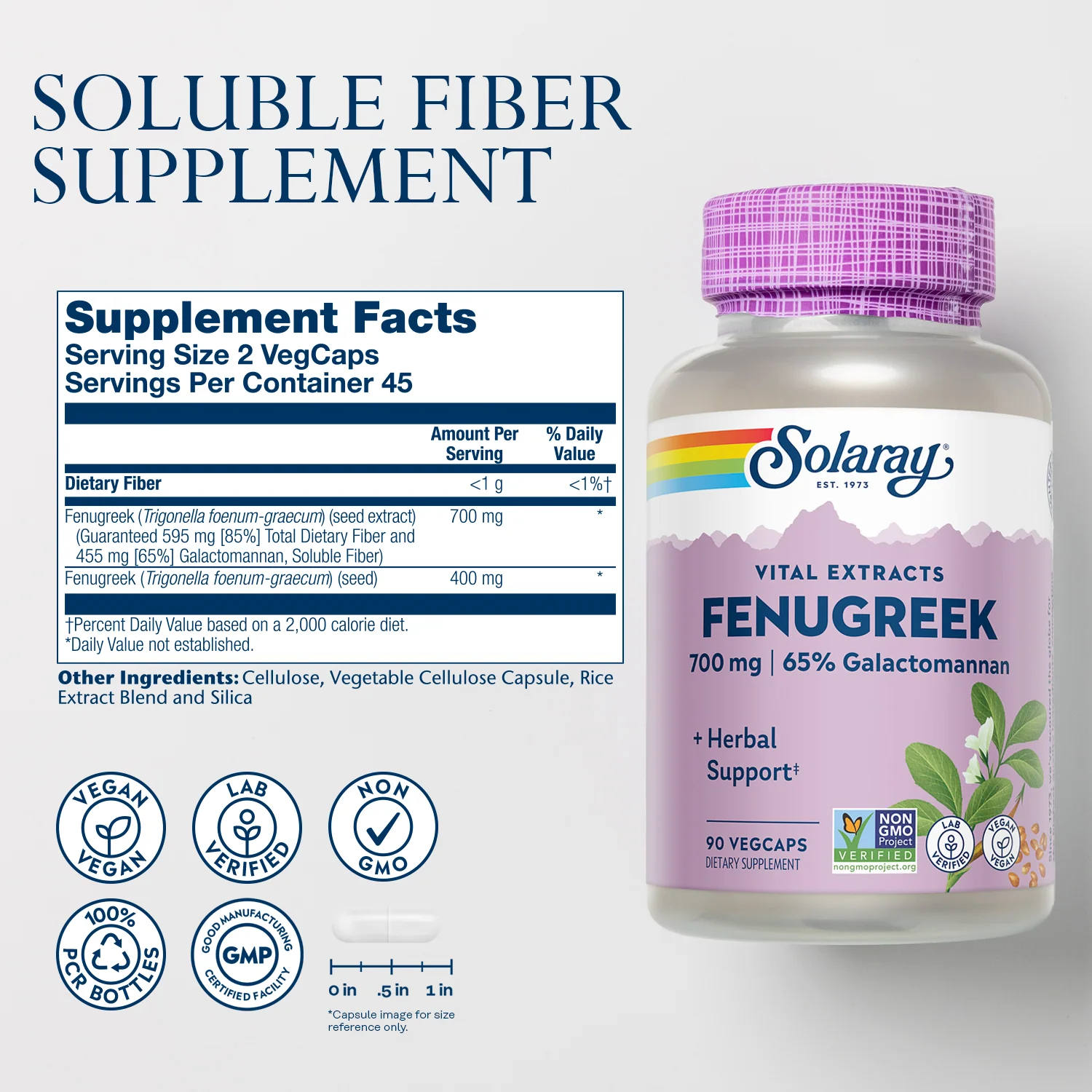 Vital Extracts Fenugreek, 700 mg - Image 3