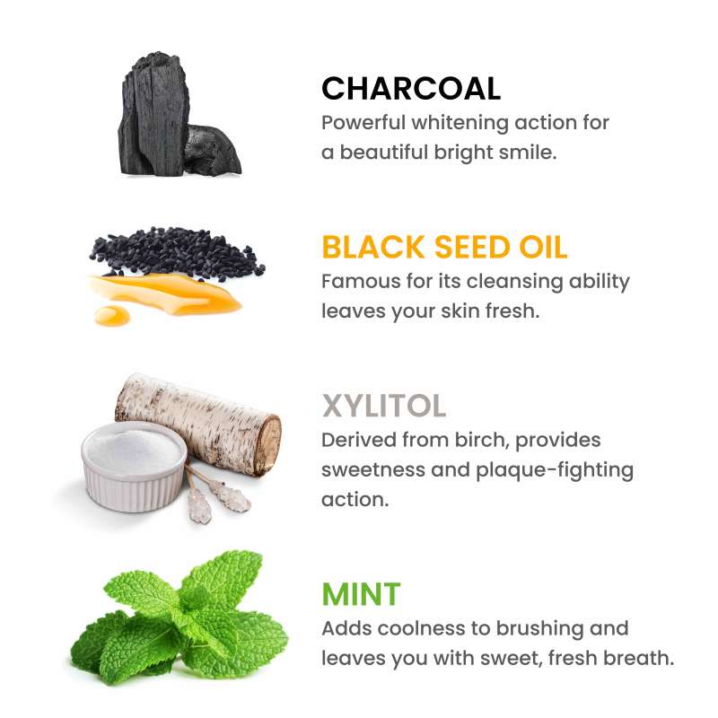 Whitening Antiplaque Charcoal + Black Seed Oil Toothpaste - Image 4