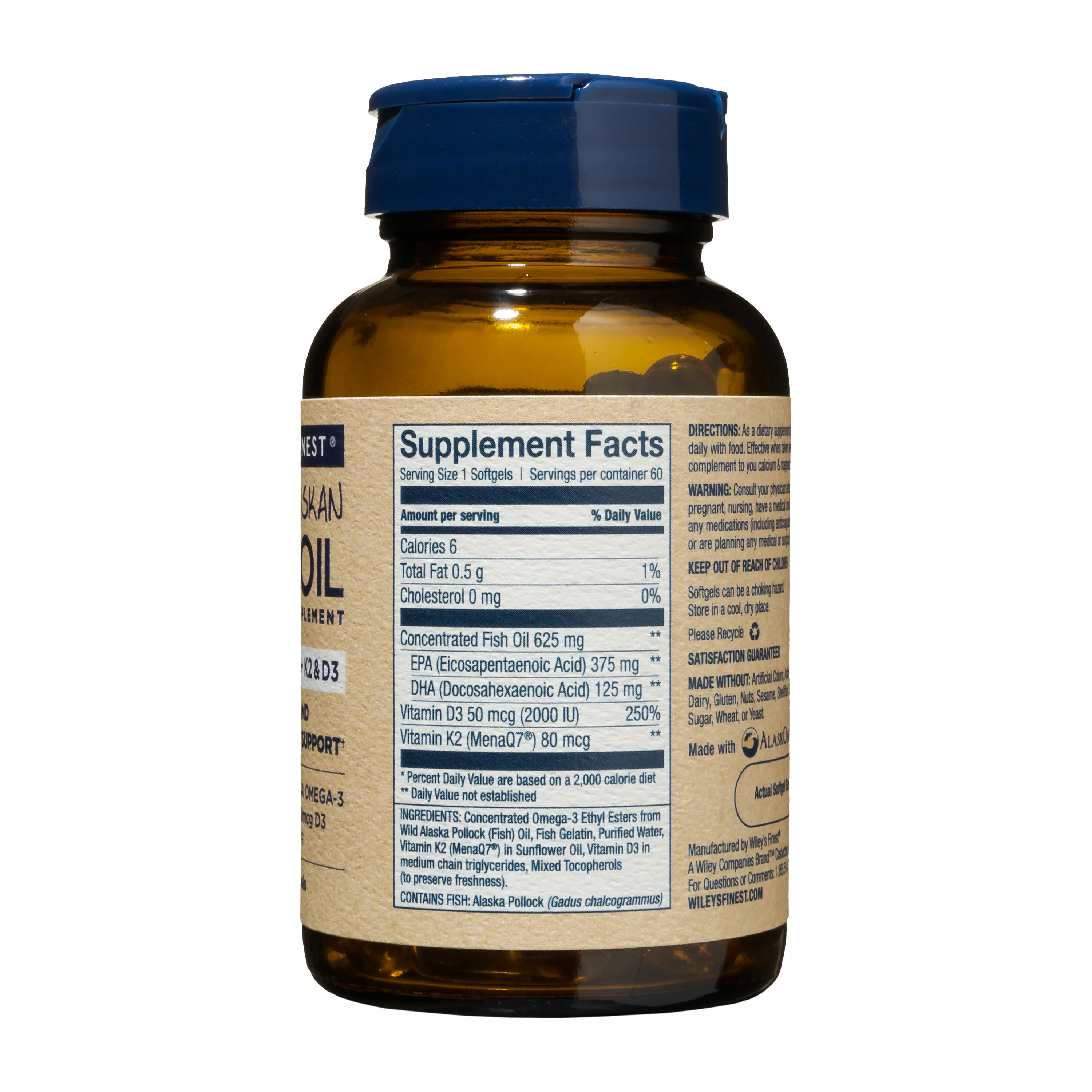 Wild Alaskan Fish Oil - Omega-3 + K2 & D3 - Image 2