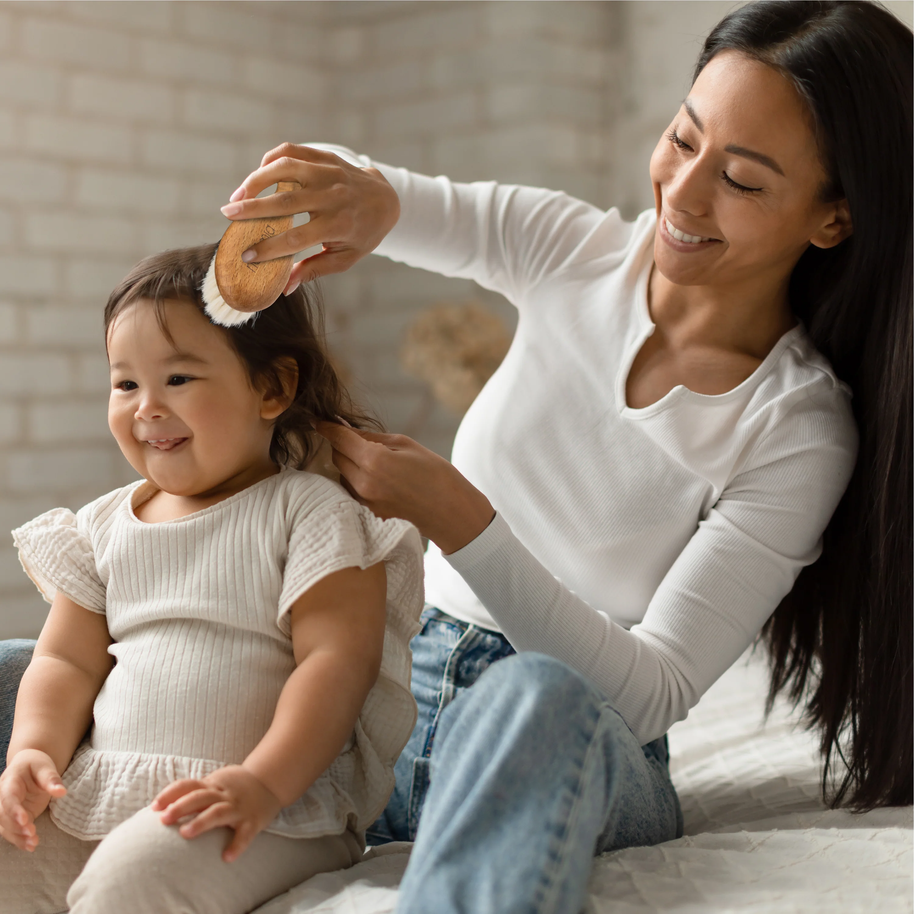 Wooden Baby Hair Brush - Image 3